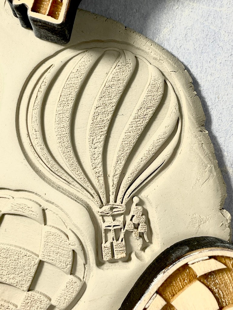 Hot Air Balloon (Candy Stripes) Large- Stamp