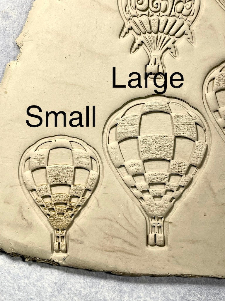 Hot Air Balloon (Checkerboard)- Large Stamp
