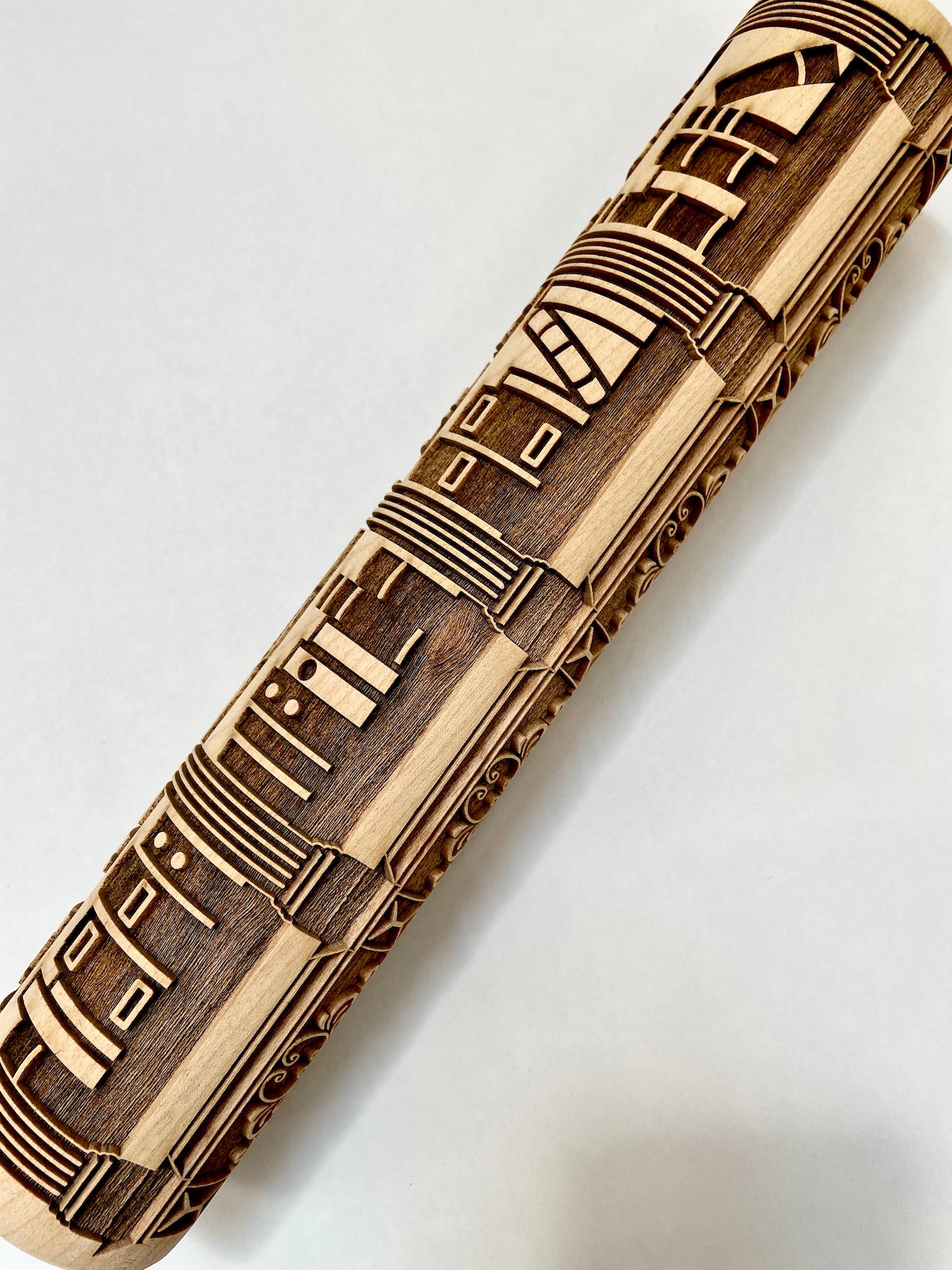 Books and Bookshelves Textured Rolling Pin