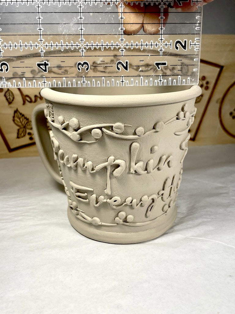 Blessed and Thankful Curved Textured Mug Plank
