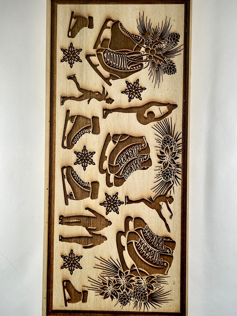 Ice Skates & Ice Skating Textured Mug Plank