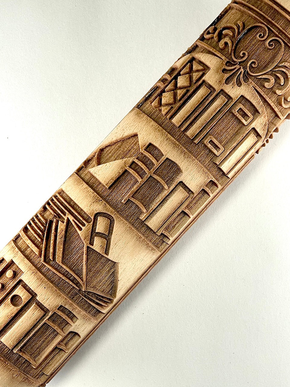 7" Books & Bookshelves Textured Rolling Pin