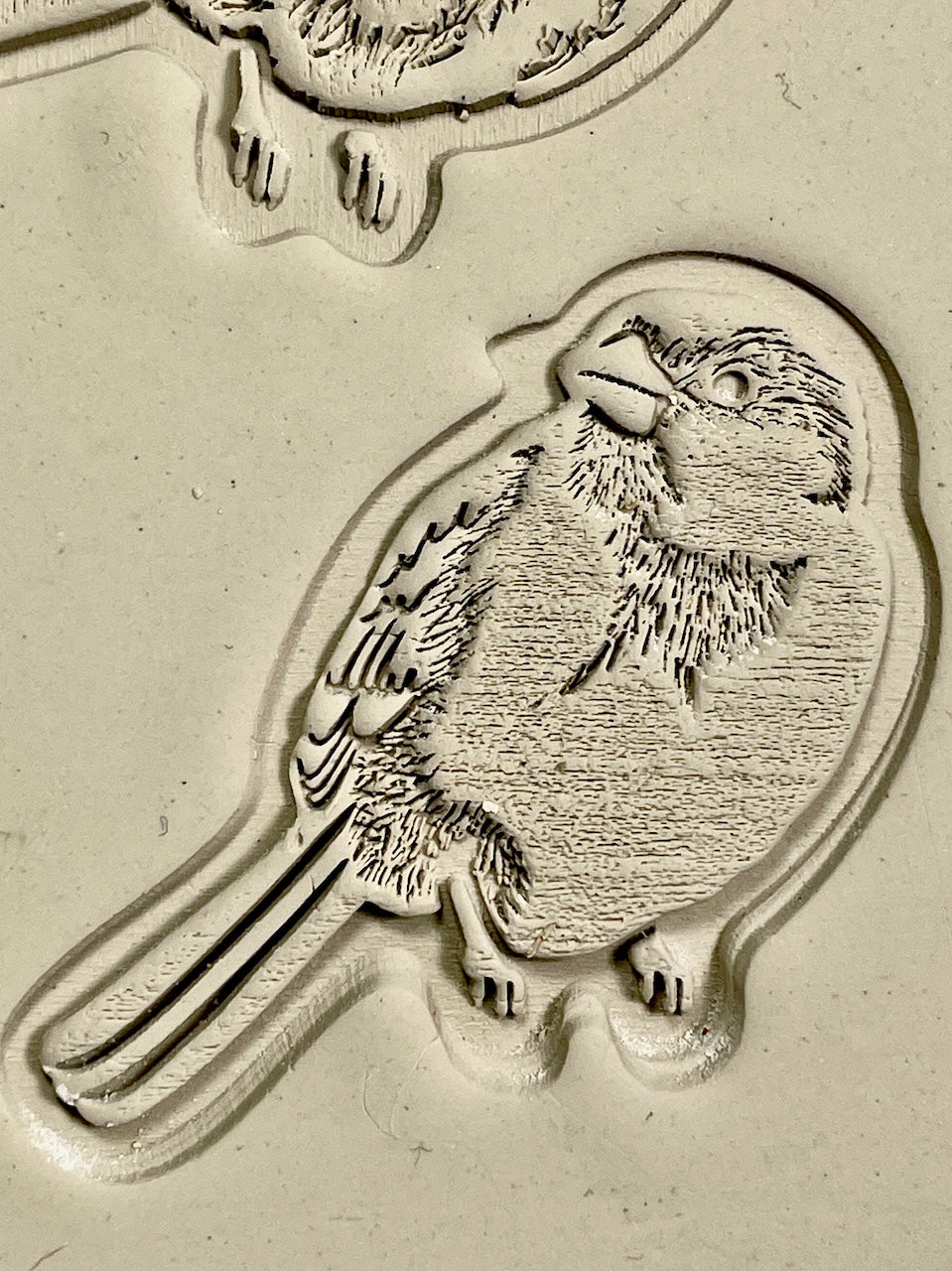 Birds on a Fence (Bird Looking Right)- Stamp