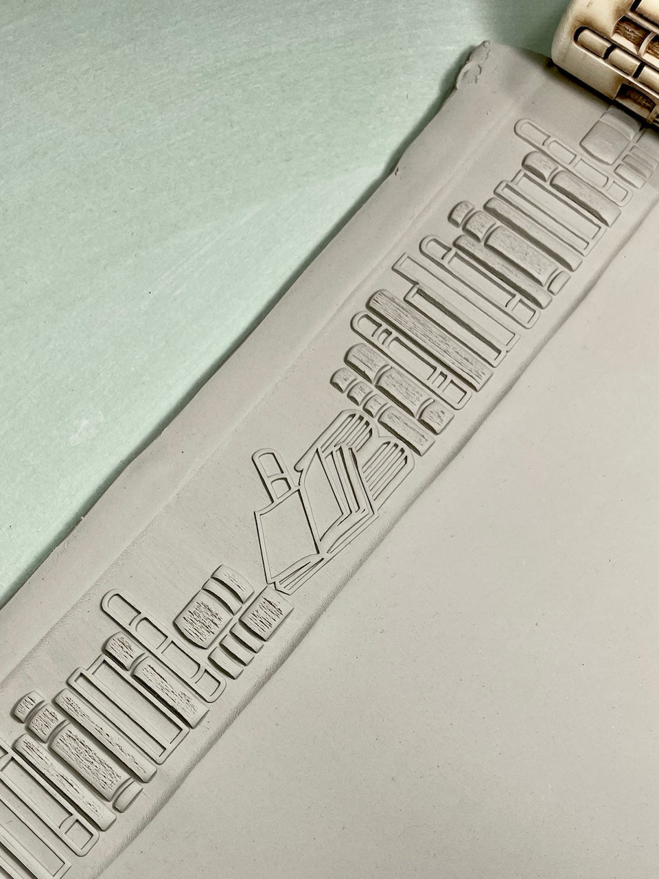 2" Books Textured Rolling Pin