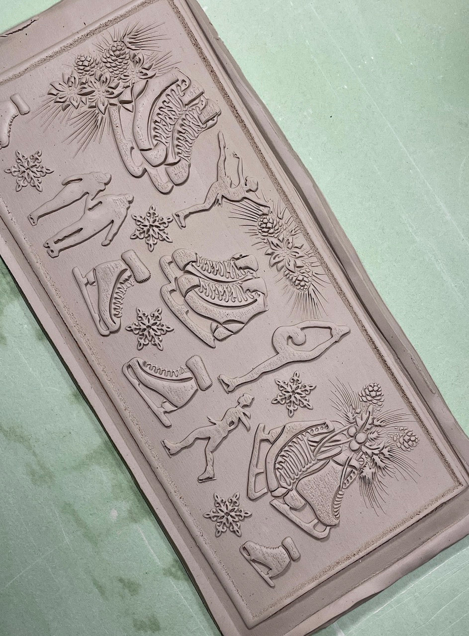 Ice Skates & Ice Skating Textured Mug Plank