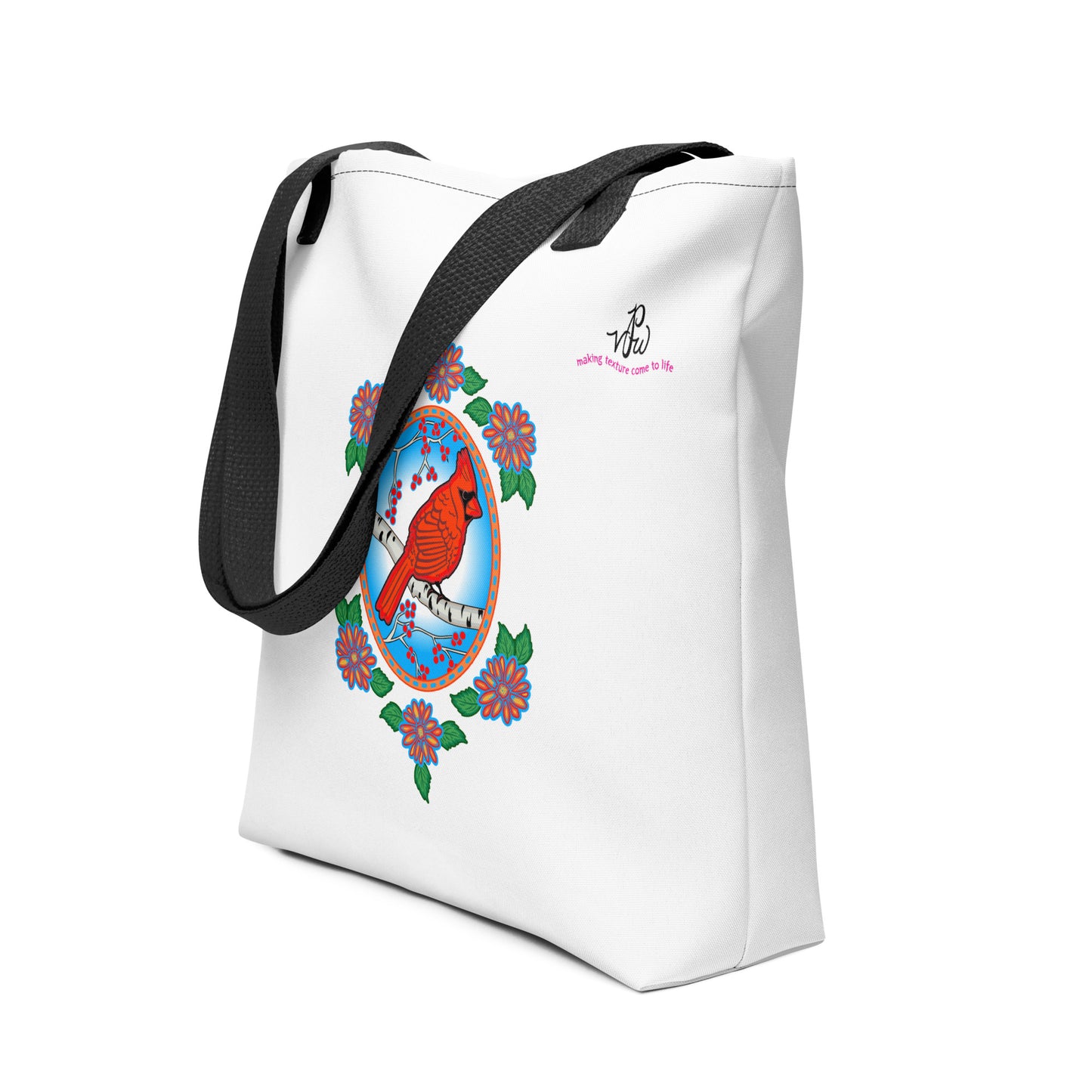 Floral Cardinal Tote bag