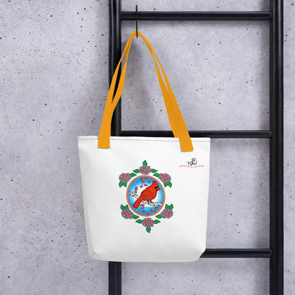 Floral Cardinal Tote bag