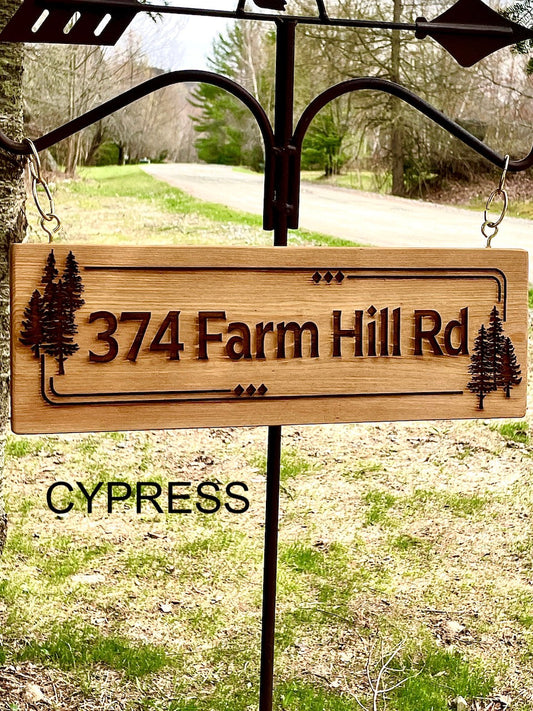 24" Custom Sign- Cypress Wood