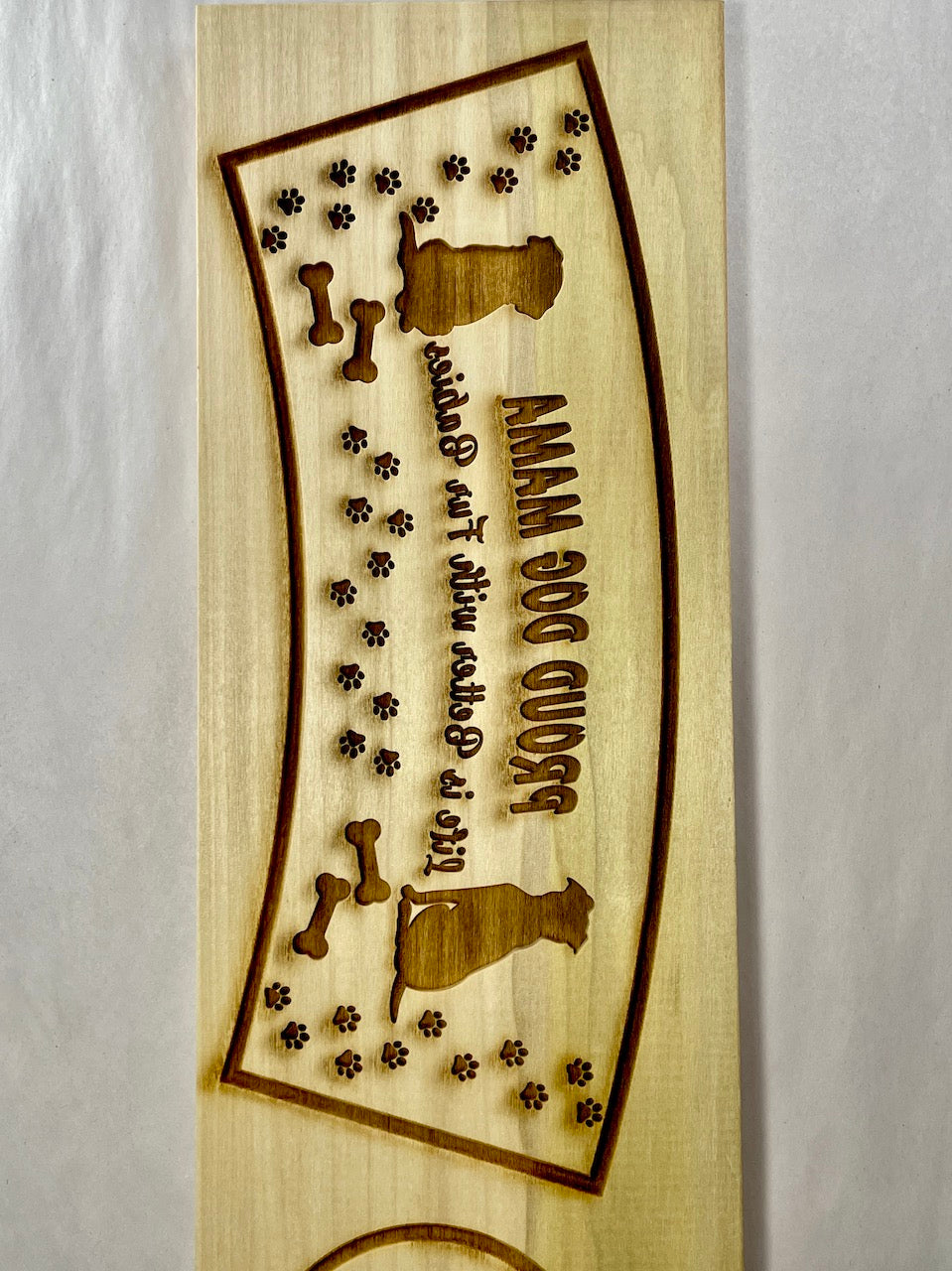 Proud Dog Mama- Curved Textured Mug Plank