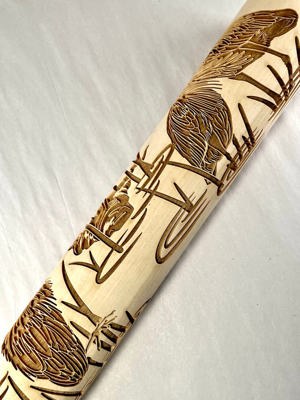 Great Blue Heron Textured Rolling Pin