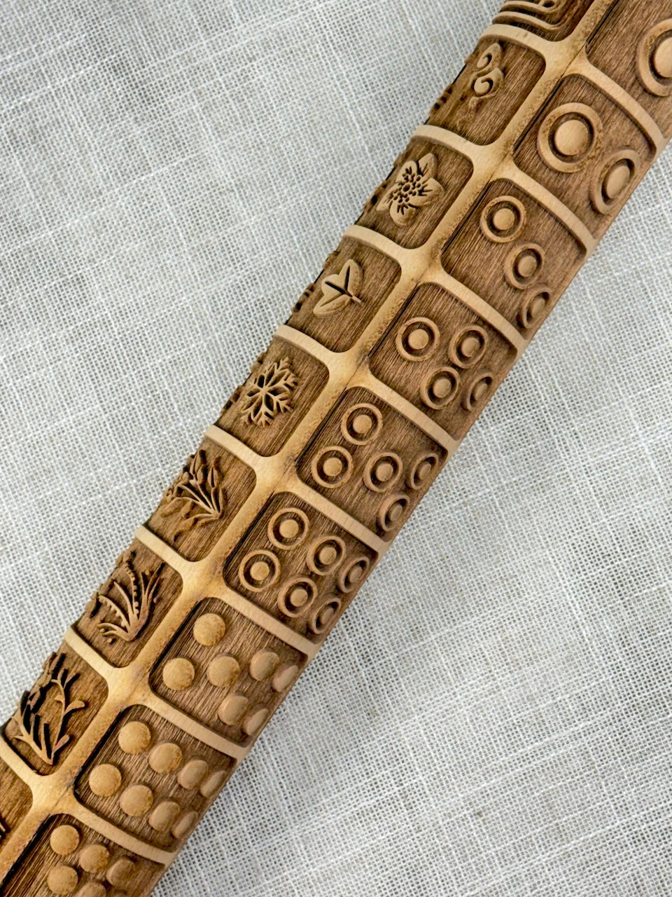 Mahjong Tiles Textured Rolling Pin