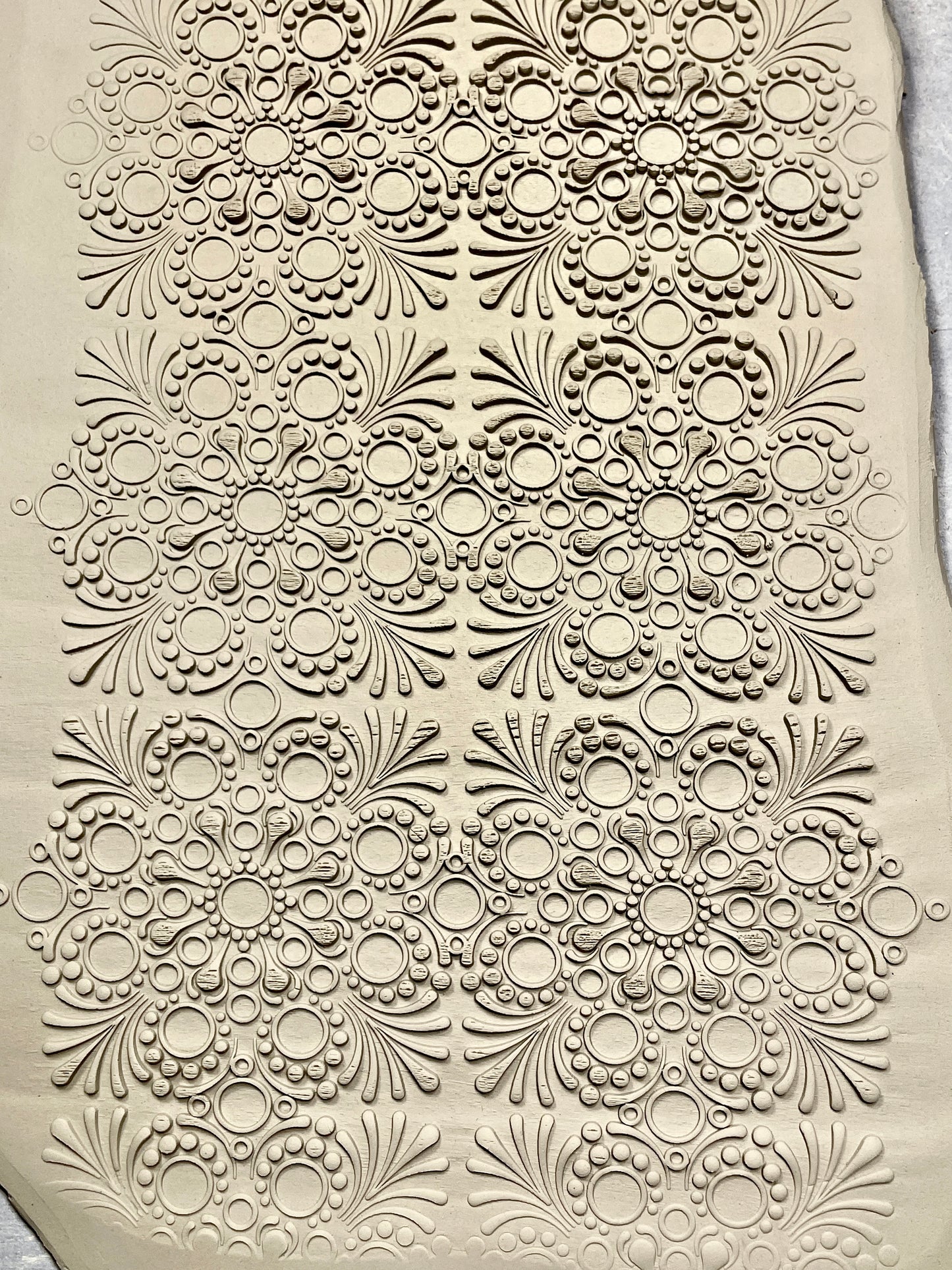7" Mandala Lace (Full Coverage)- Textured Rolling Pin