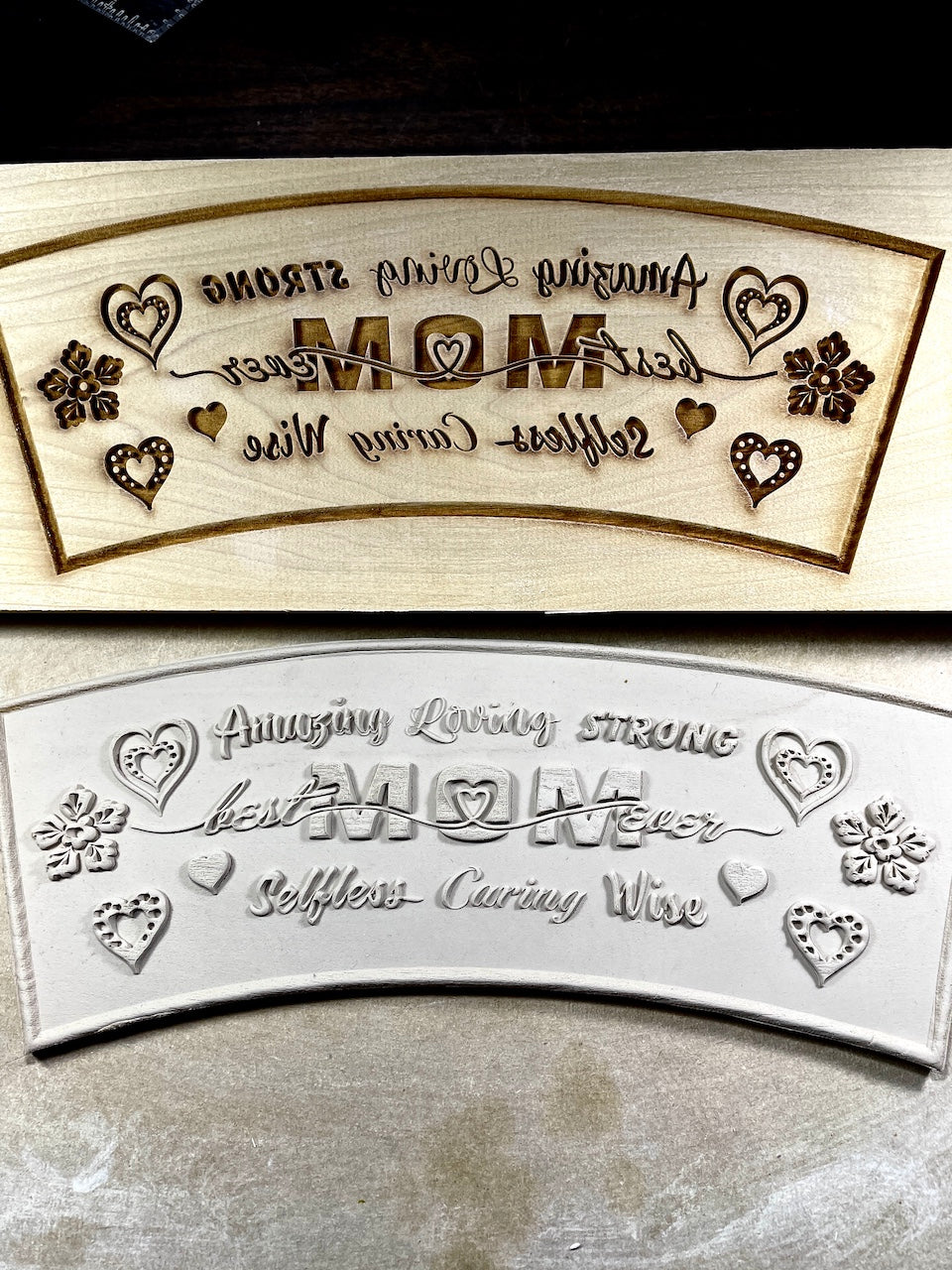 Best Mom Ever- Curved Textured Mug Plank