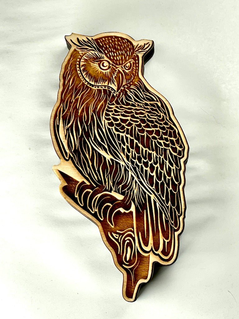 Owls (Right Facing) - Stamp