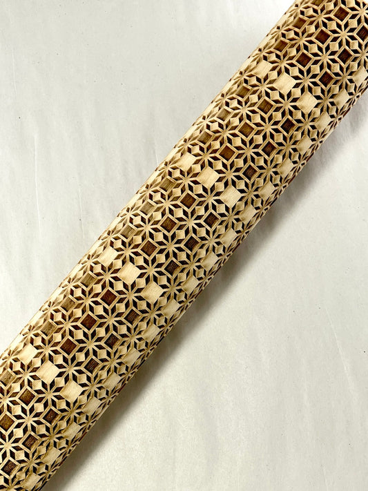Rattan Weave Textured Rolling Pin