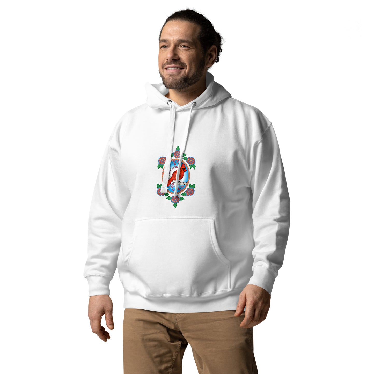 Floral Cardinal Unisex Hoodie