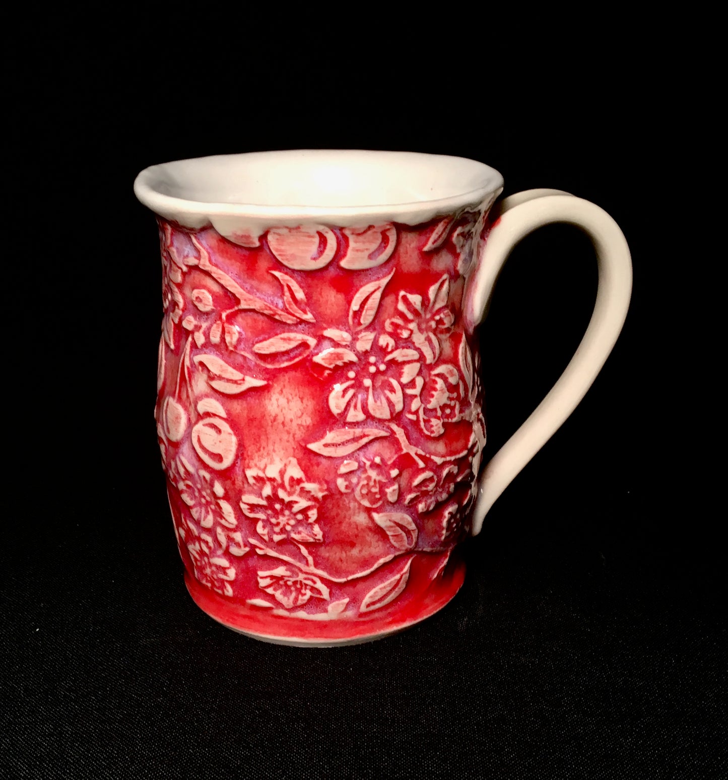 Red Cherry Blossom Mug