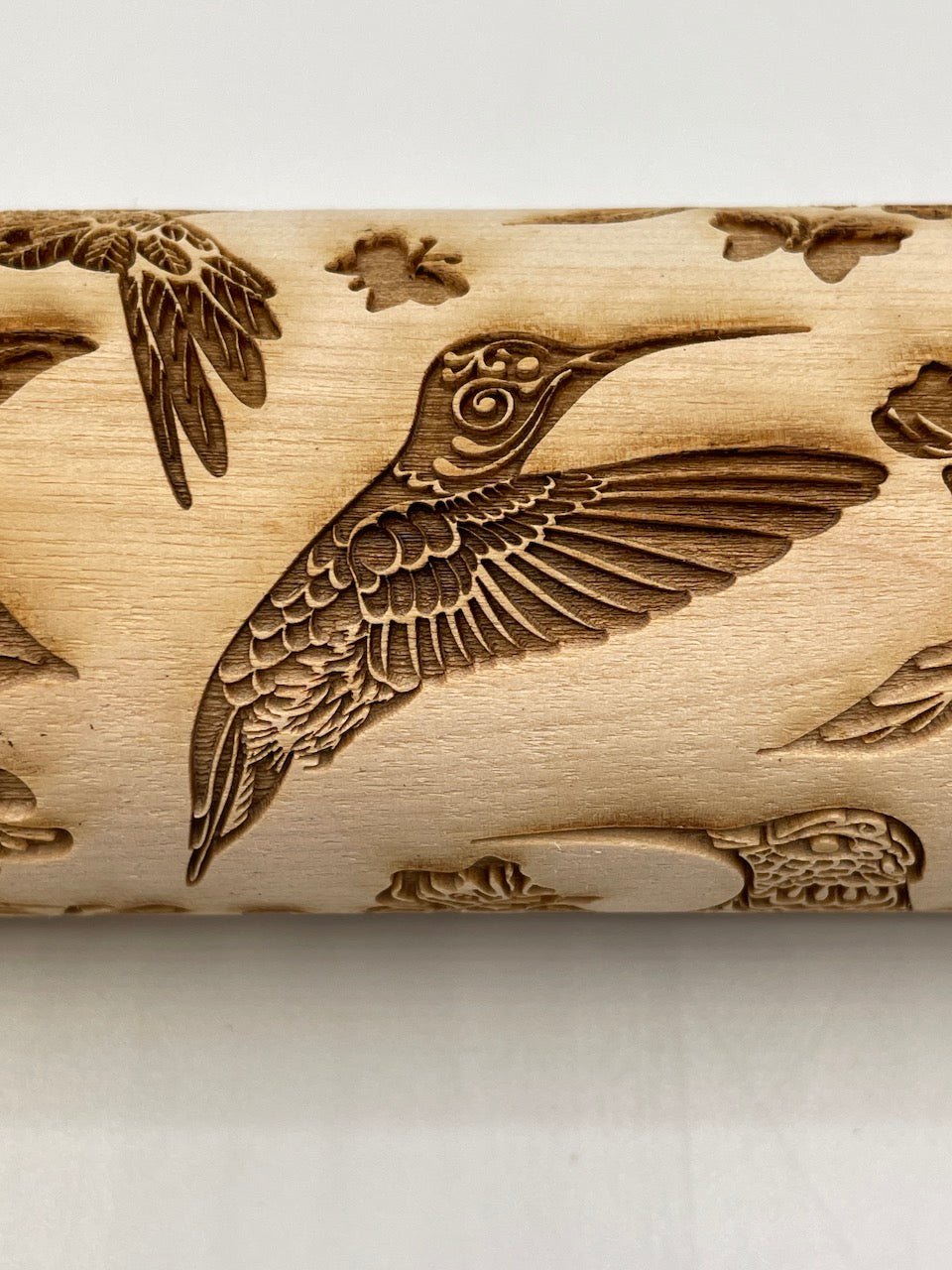 Hummingbird Textured Rolling Pin