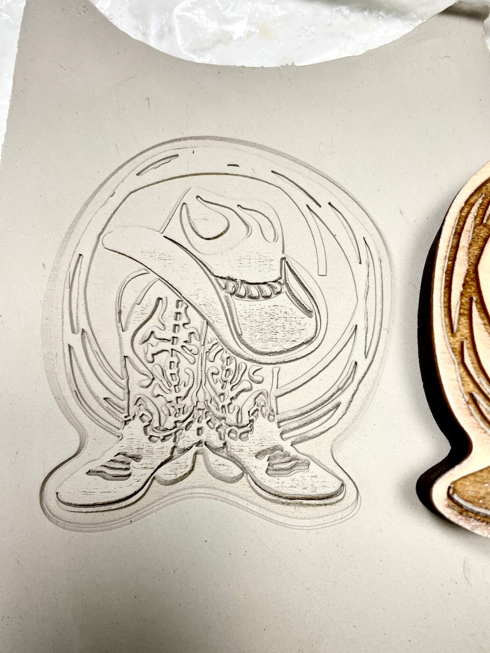 Cowboy Boots, Hat and Rope- Stamp