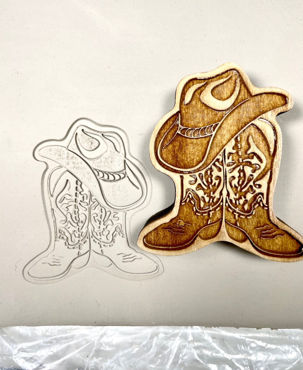 Cowboy Boots and Hat- Stamp