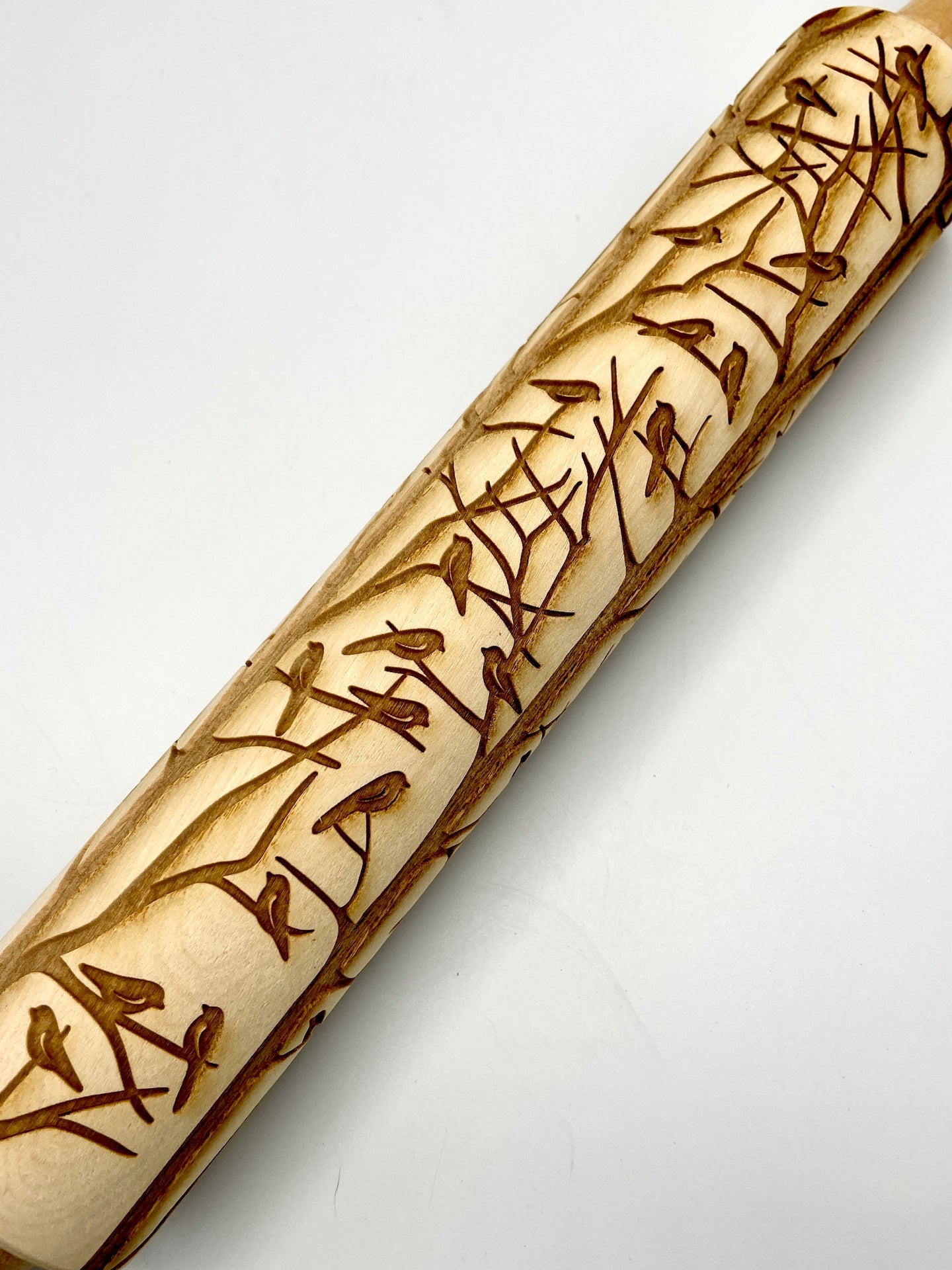 Forest and Birds Textured Rolling Pin
