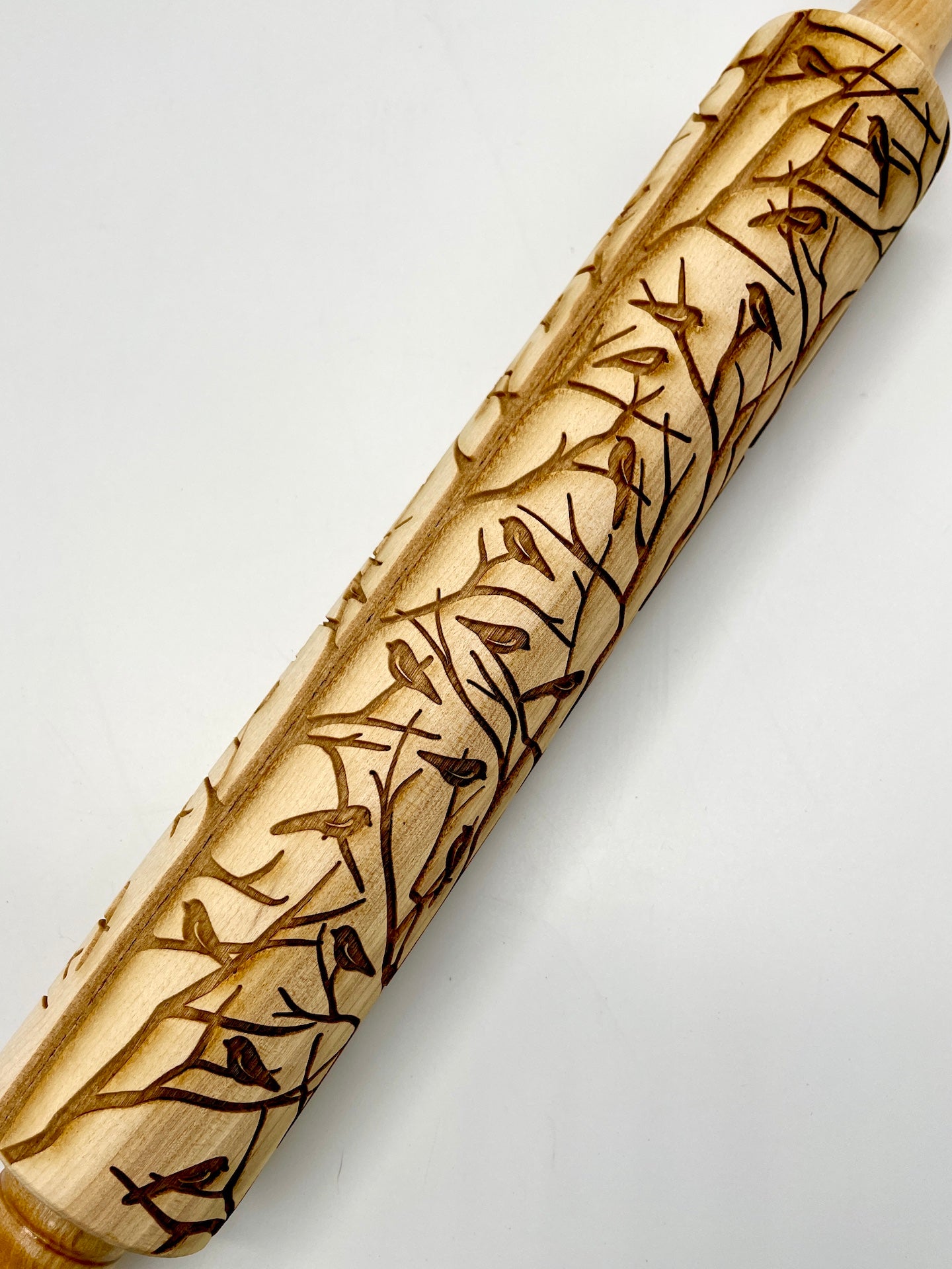 Forest and Birds Textured Rolling Pin