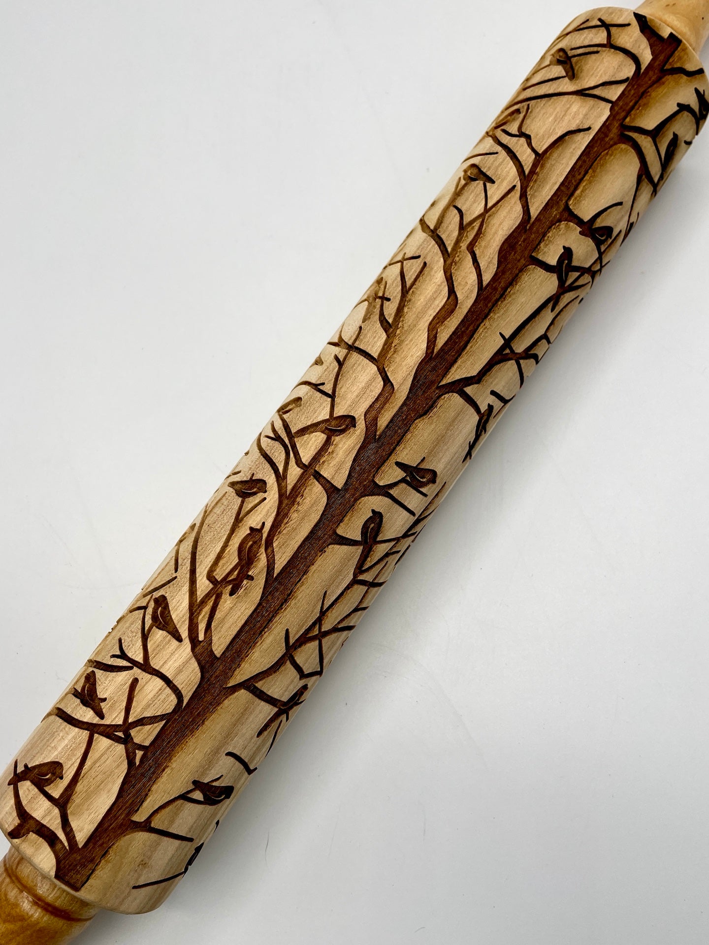 Forest and Birds Textured Rolling Pin