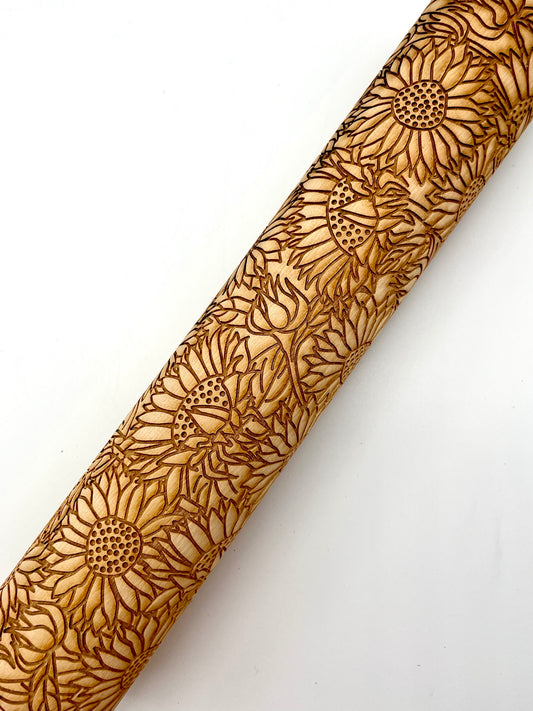 Sunflowers Textured Rolling Pin