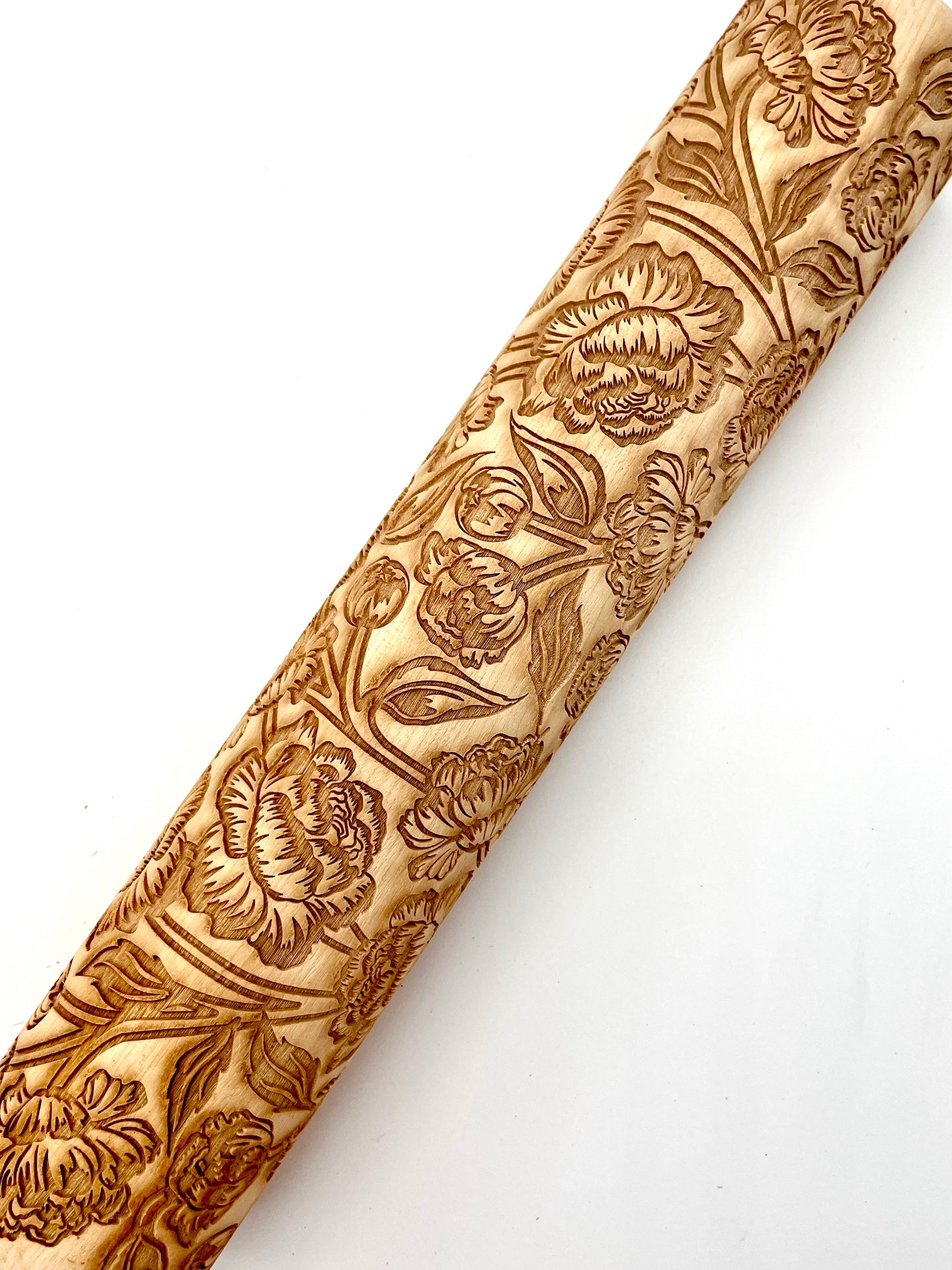 Peonies Textured Rolling Pin