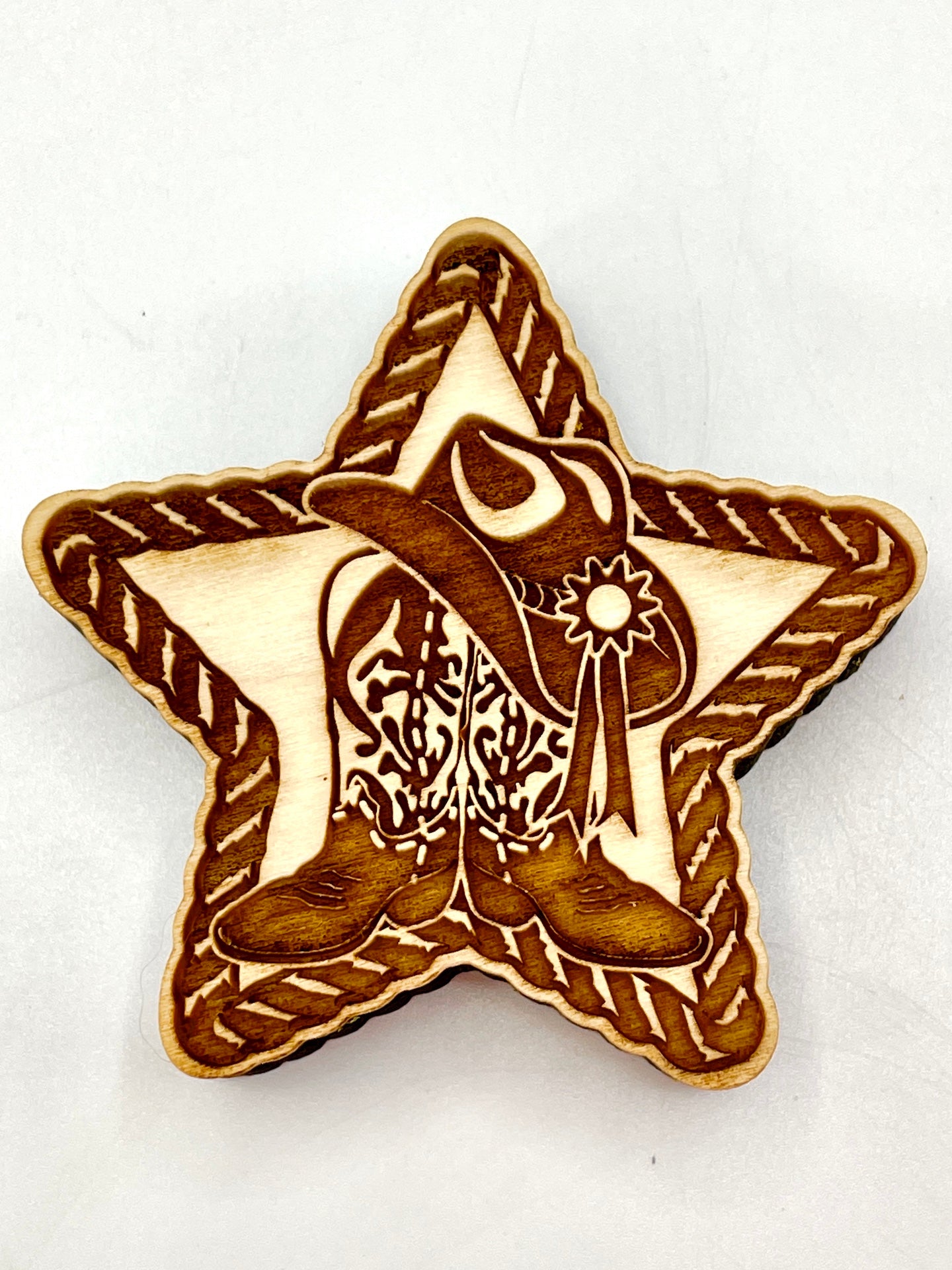 Cowboy Boots and Roped Star- Stamp