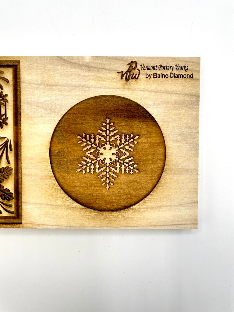 Snowflakes Textured Plank