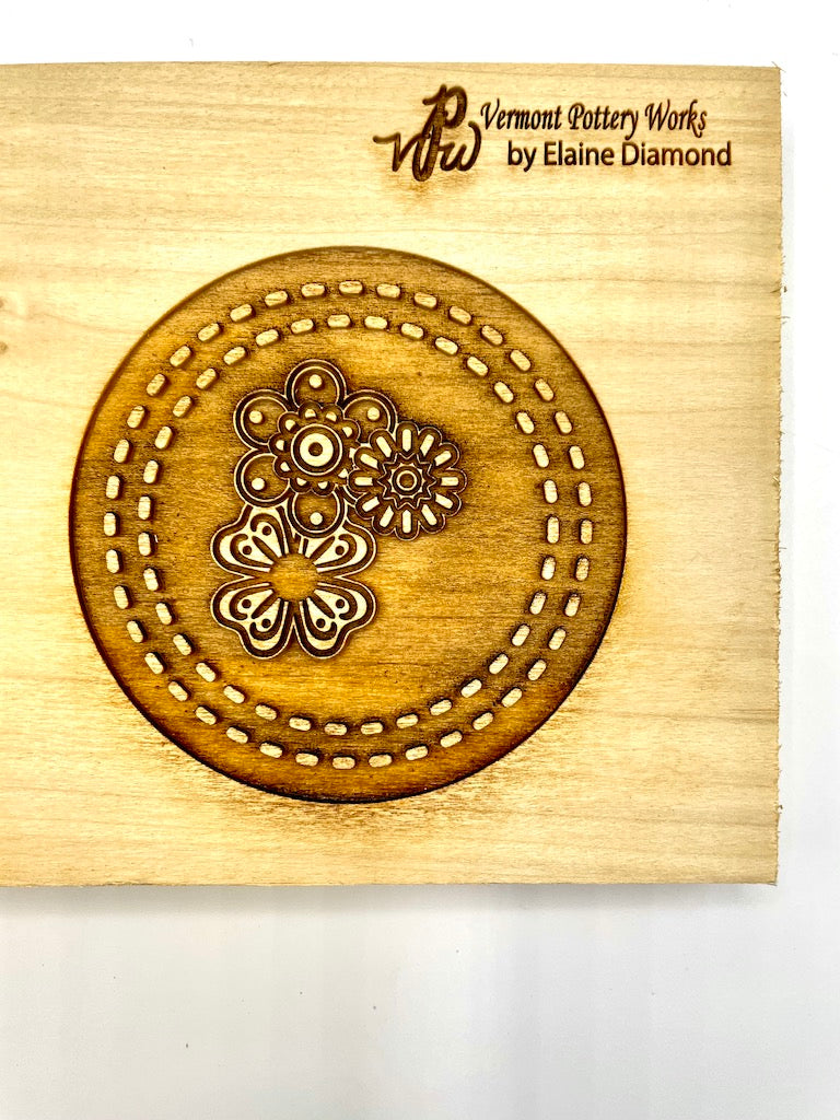 Chevron Mod Floral Textured Plank