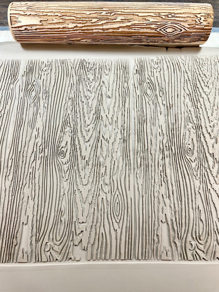 Wood Grain Textured Rolling Pin