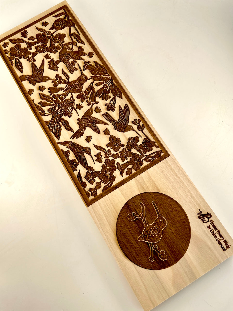 Hummingbirds Textured Plank