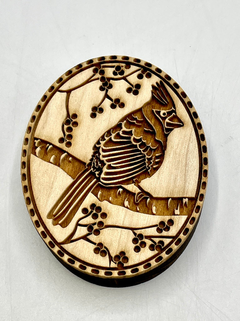 Cardinal on a Branch- Stamp