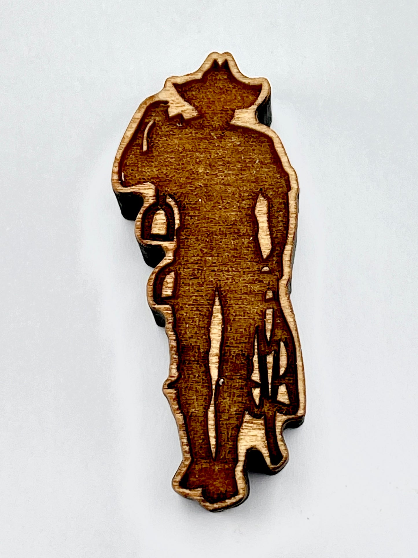 Cowboy with Saddle- Stamp