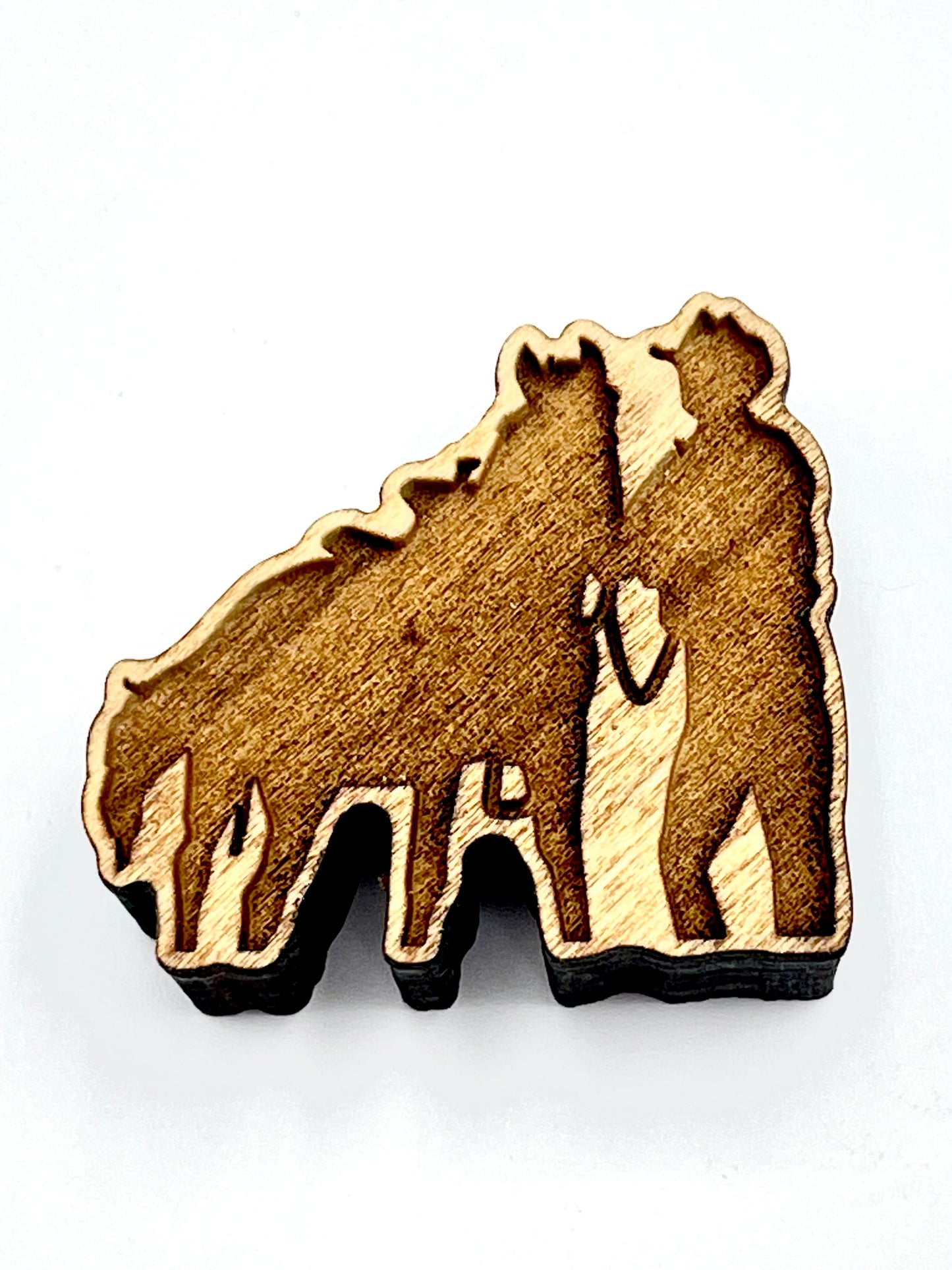 Cowboy & Horse Silhouette- Stamp