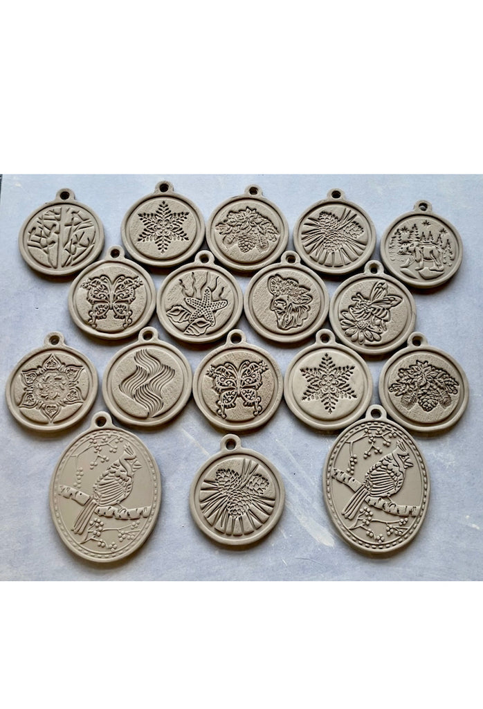 Ornament (Poinsettia & Holly)- Stamp