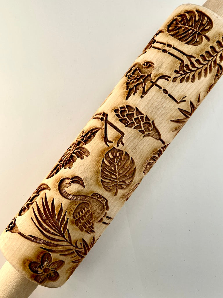 7" Flamingo Textured Rolling Pin