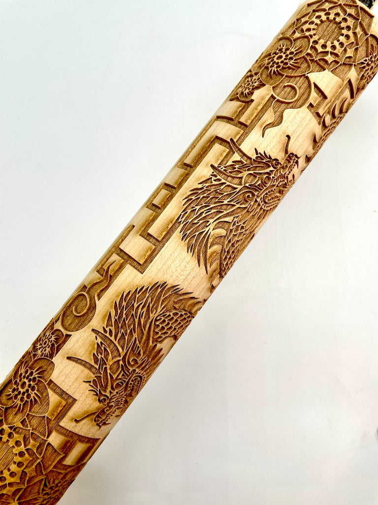Double Dragon Textured Rolling Pin