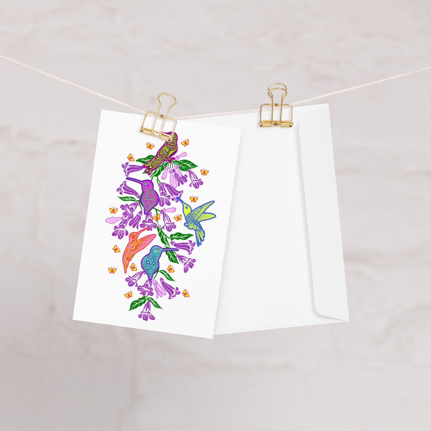 Hummingbirds by WPV- Greeting Card