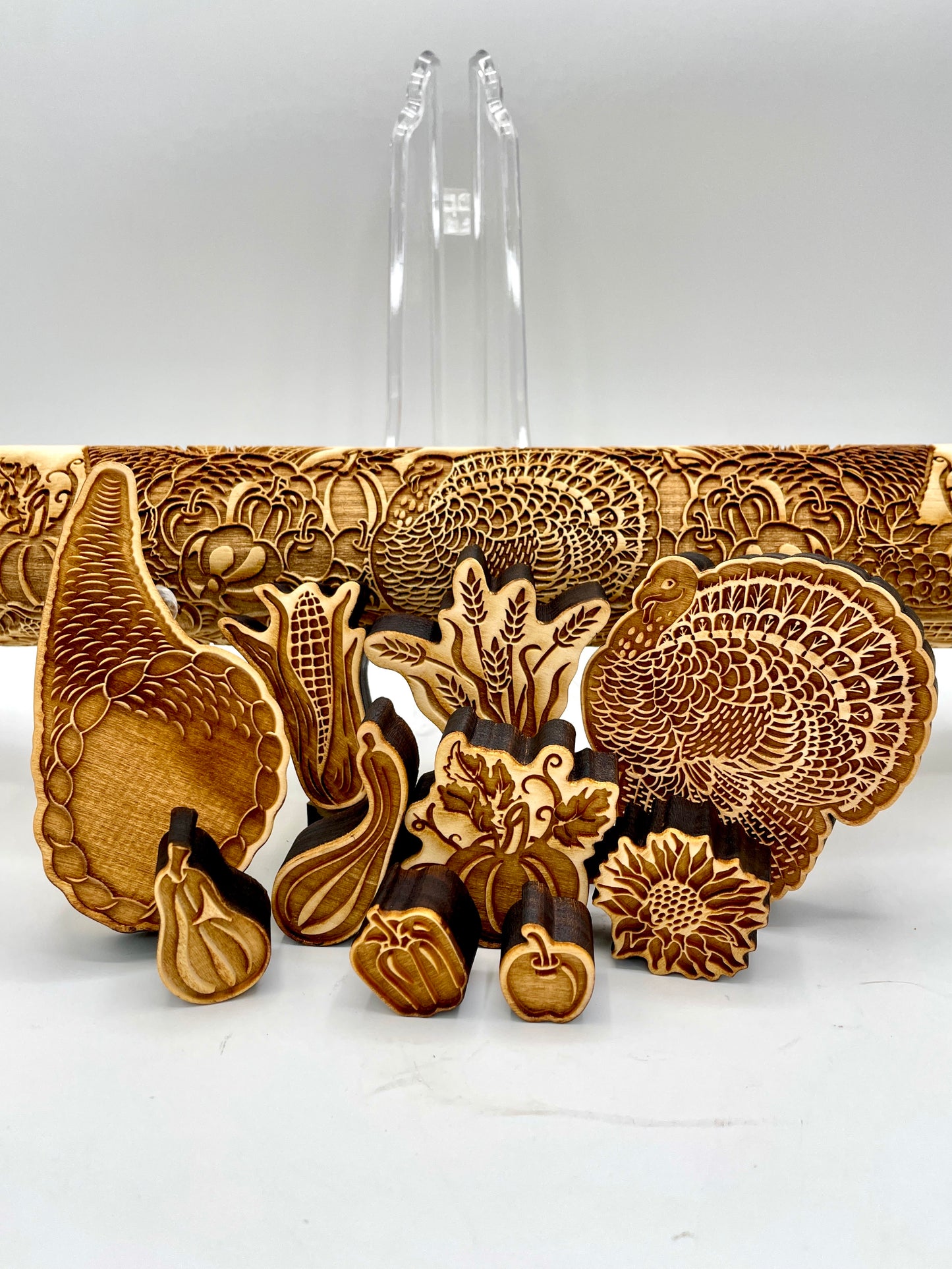 Thanksgiving Textured Rolling Pin