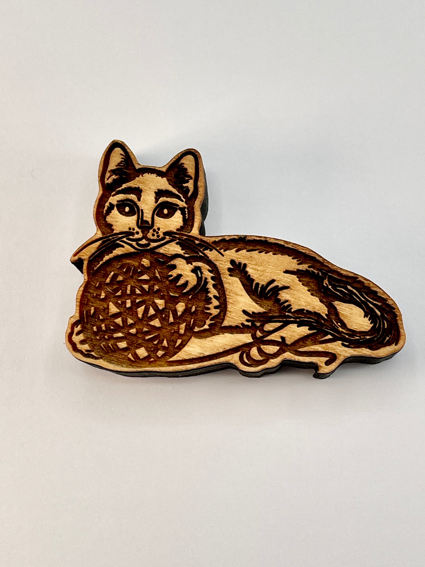 Cat with Yarn- Stamp