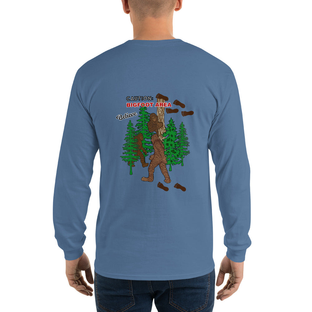 Big Foot Men’s Long Sleeve (Back Design) Shirt