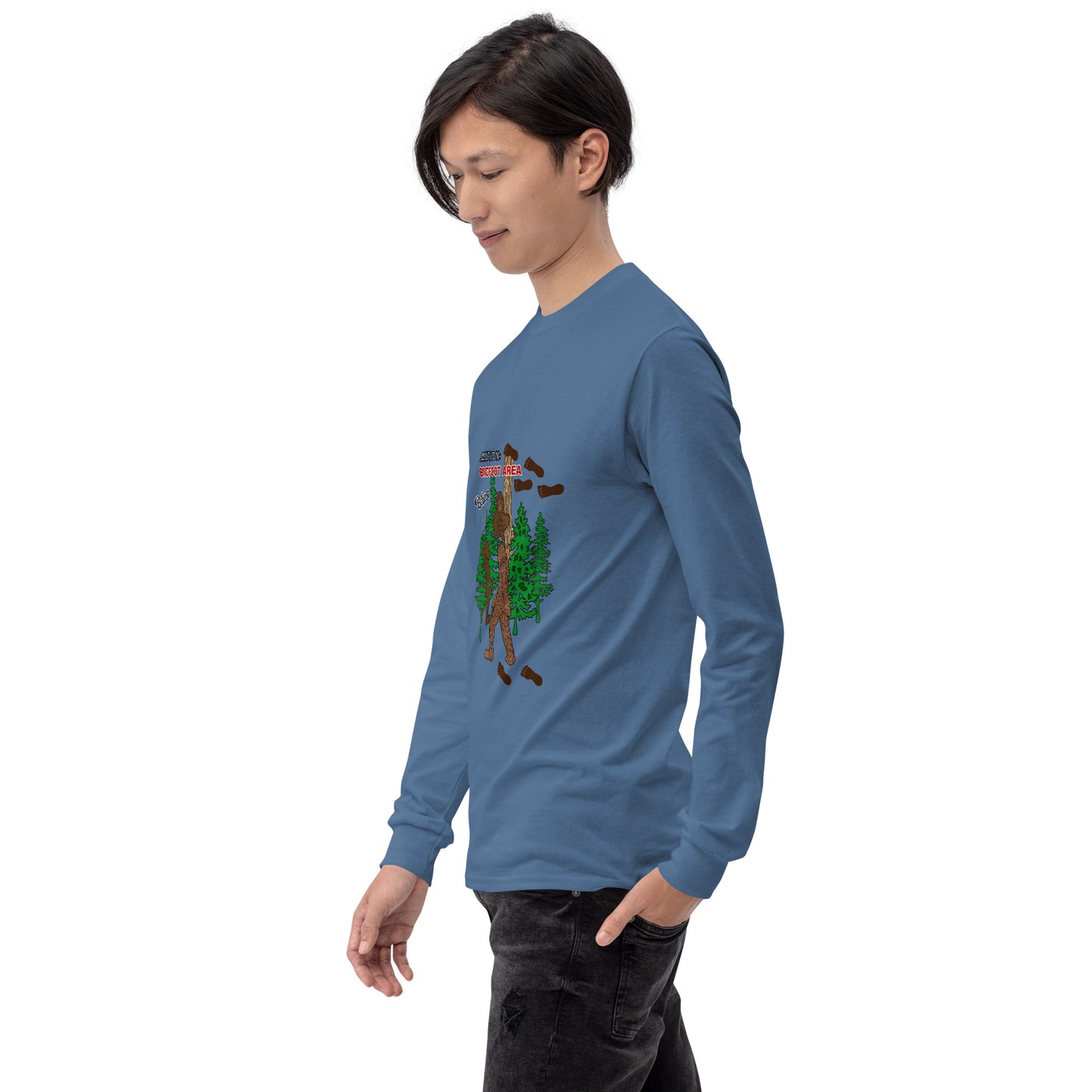 Big Foot Men’s Long Sleeve Shirt (Front Design)