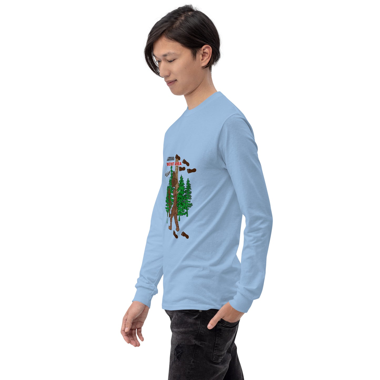 Big Foot Men’s Long Sleeve Shirt (Front Design)