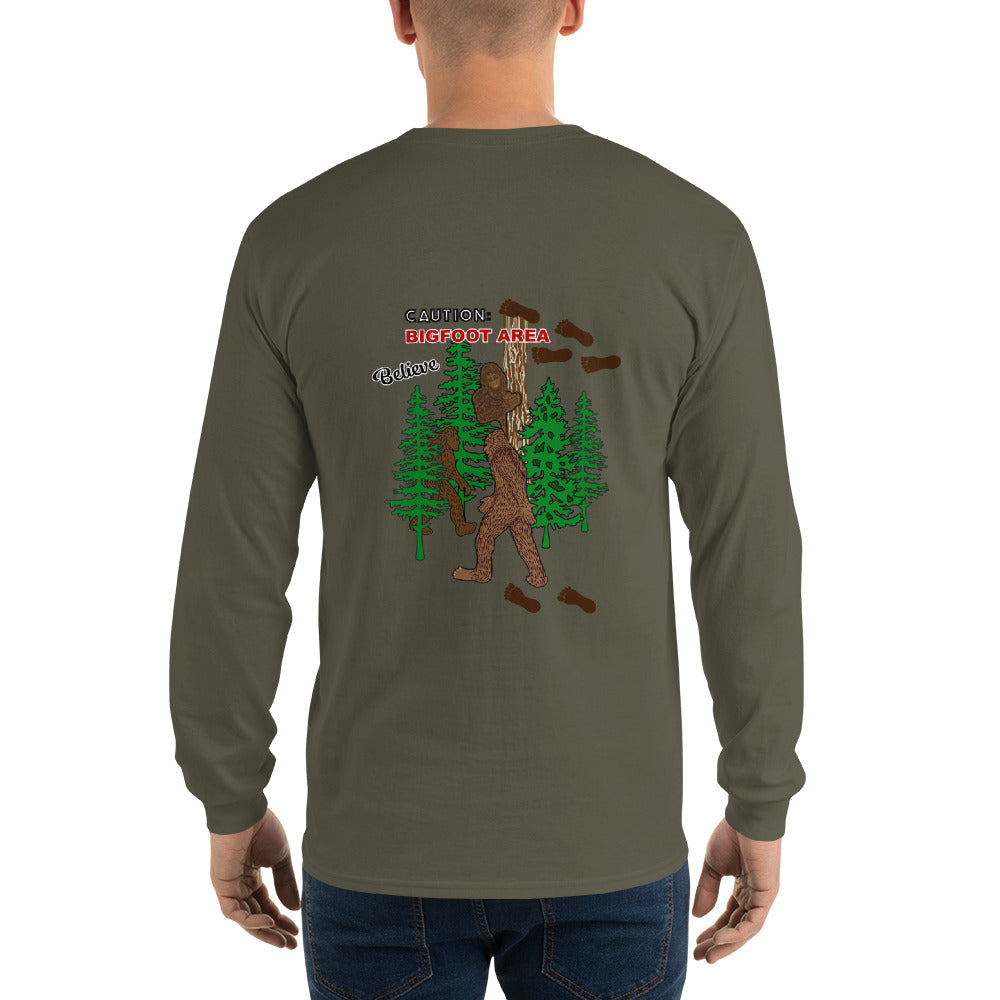 Big Foot Men’s Long Sleeve (Back Design) Shirt