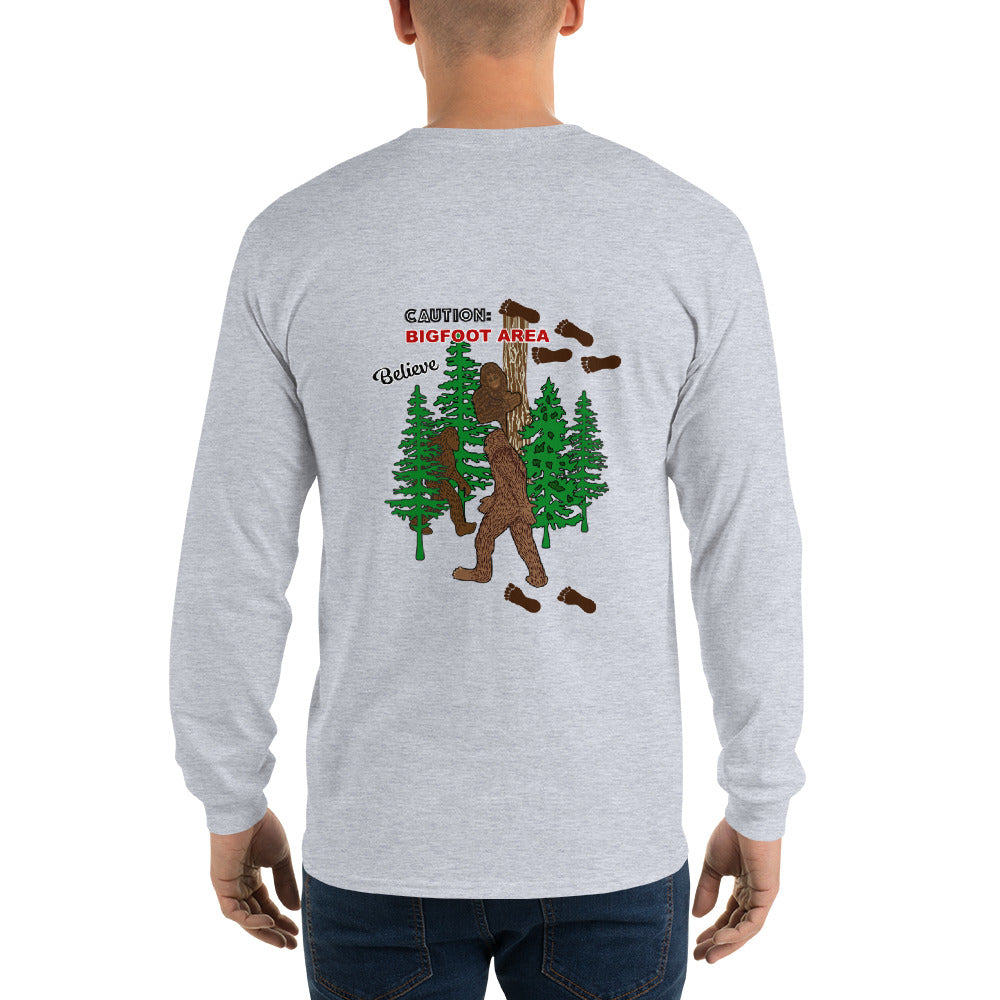 Big Foot Men’s Long Sleeve (Back Design) Shirt