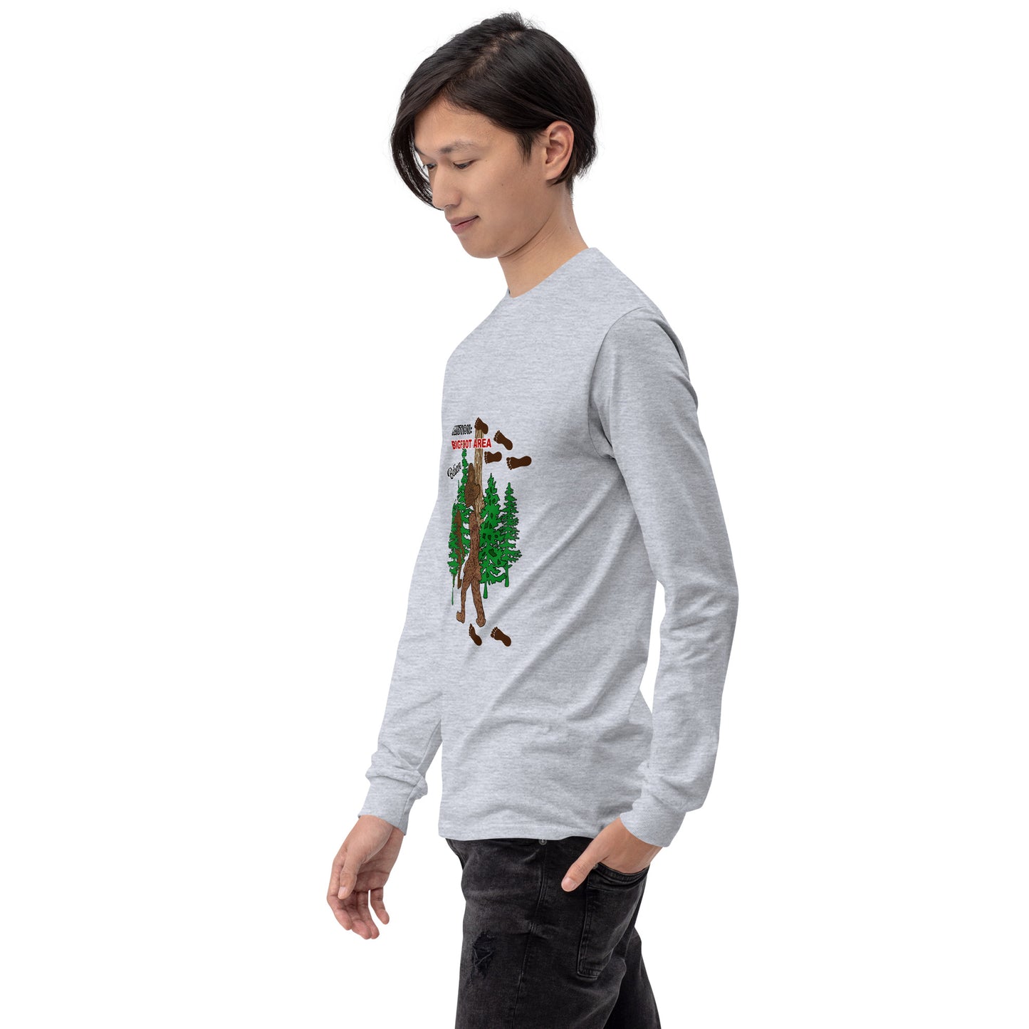 Big Foot Men’s Long Sleeve Shirt (Front Design)