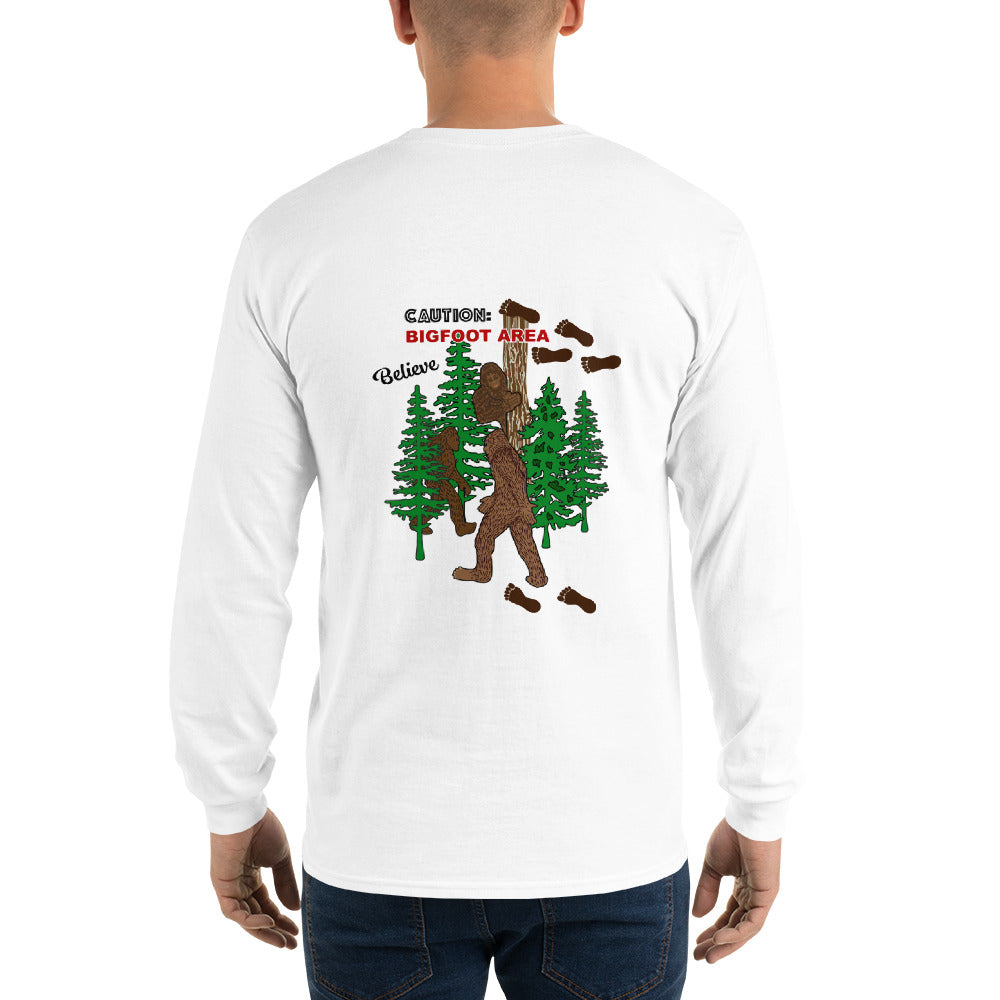 Big Foot Men’s Long Sleeve (Back Design) Shirt